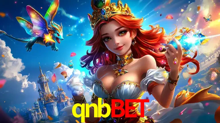 A princesa de um reino de fantasia mágico, com seu pequeno dragão, apresentando um mundo de prêmios encantados nos jogos de caça-níqueis do cassino qnbbet.